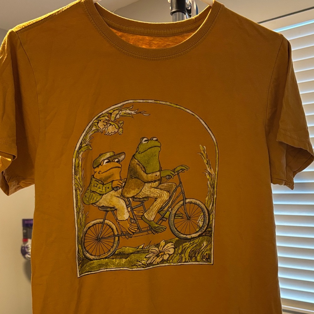 Mustard Graphic Frog & Toad Design Shirt